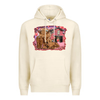 Tofu valentine's day mama cow and baby cows Premium Hoodie - RanaPortraitStore