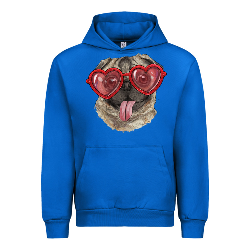 Pug With Love Glasses Urban Hoodie by RanaPortraitStore | Teevron