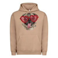 Pigment Burro pug with love glasses Urban Hoodie - RanaPortraitStore