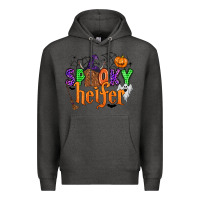 Charcoal Heather spooky heifer Premium Hoodie - Zillion Design Studio