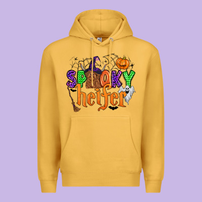 Spooky Heifer Premium Hoodie Designed By Zillion Design Studio