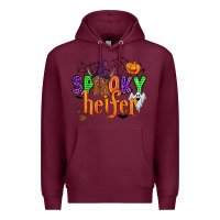 Burgundy spooky heifer Premium Hoodie - Zillion Design Studio