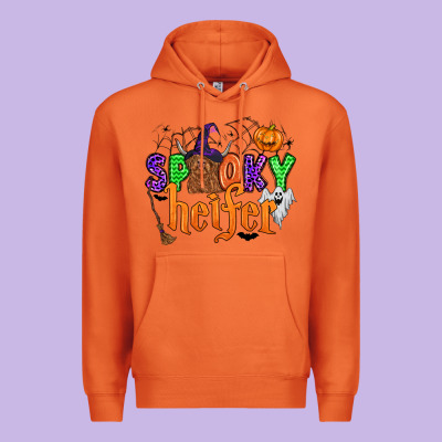 Spooky Heifer Premium Hoodie Designed By Zillion Design Studio