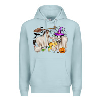 Blue Mist halloween farm animals Premium Hoodie - Zillion Design Studio