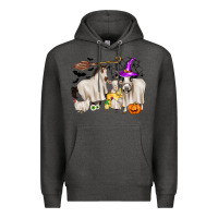 Charcoal Heather halloween farm animals Premium Hoodie - Zillion Design Studio