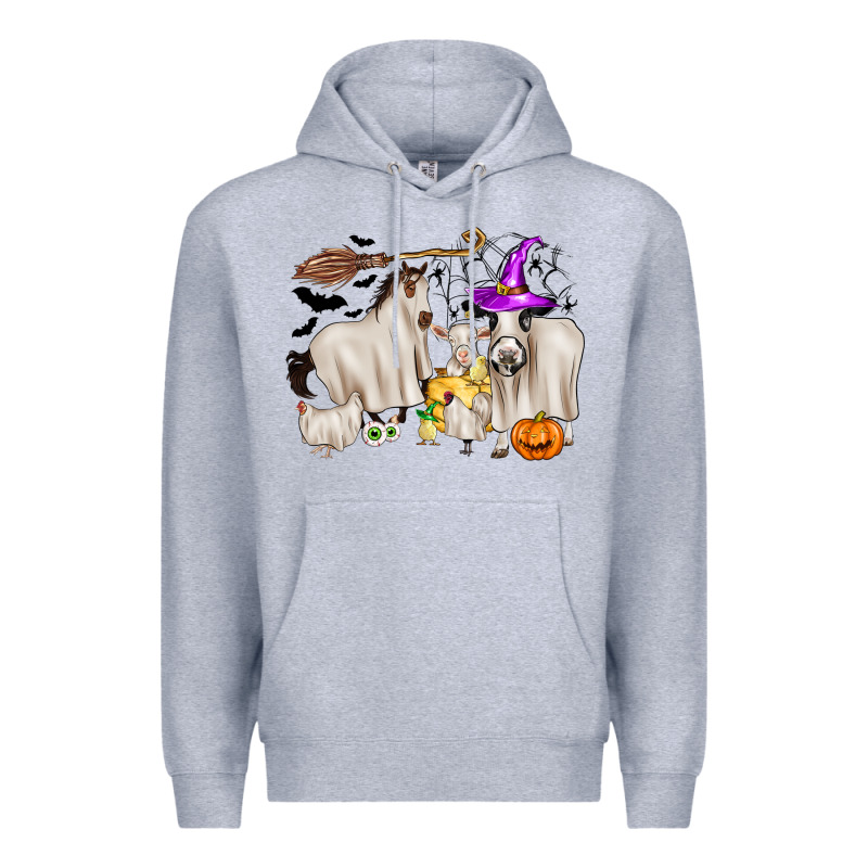 Halloween Farm Animals Premium Hoodie by Zillion Design Studio | Teevron