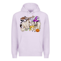Lilac halloween farm animals Premium Hoodie - Zillion Design Studio