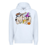 White halloween farm animals Premium Hoodie - Zillion Design Studio