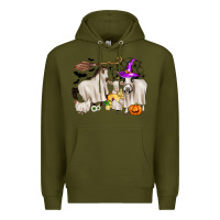 Army Green halloween farm animals Premium Hoodie - Zillion Design Studio