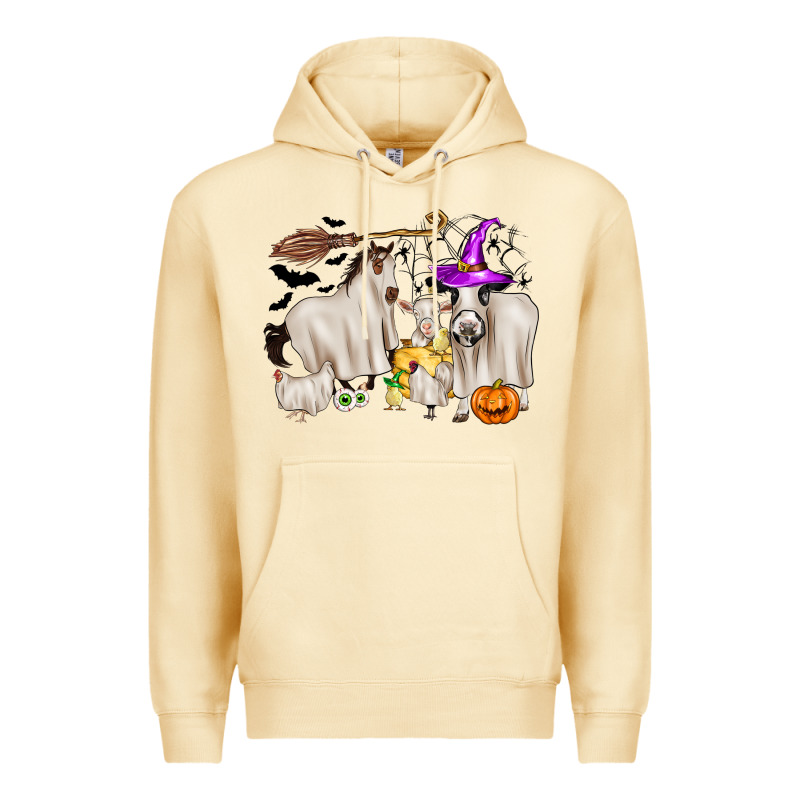 Halloween Farm Animals Premium Hoodie by Zillion Design Studio | Teevron