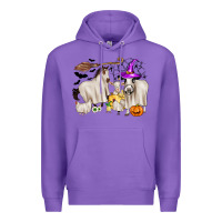 Purple halloween farm animals Premium Hoodie - Zillion Design Studio