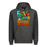 Charcoal Heather 6th grade dude Premium Hoodie - texasbilliewilder