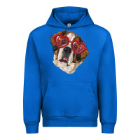Cobalt saint bernard with love glasses Urban Hoodie - RanaPortraitStore