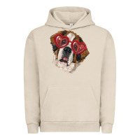 Pigment French Oak saint bernard with love glasses Urban Hoodie - RanaPortraitStore