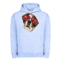 Pigment Grape Ice saint bernard with love glasses Urban Hoodie - RanaPortraitStore