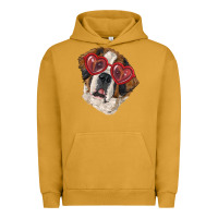 Pigment Peanut Butter saint bernard with love glasses Urban Hoodie - RanaPortraitStore