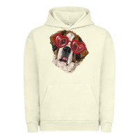Pigment Pistachio saint bernard with love glasses Urban Hoodie - RanaPortraitStore