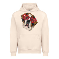 Sandshell saint bernard with love glasses Urban Hoodie - RanaPortraitStore
