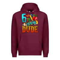 Burgundy 6th grade dude Premium Hoodie - texasbilliewilder