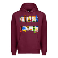 Burgundy custom teacher name crayon Premium Hoodie - texasbilliewilder