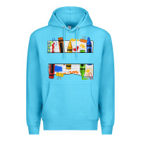 Ocean Blue custom teacher name crayon Premium Hoodie - texasbilliewilder