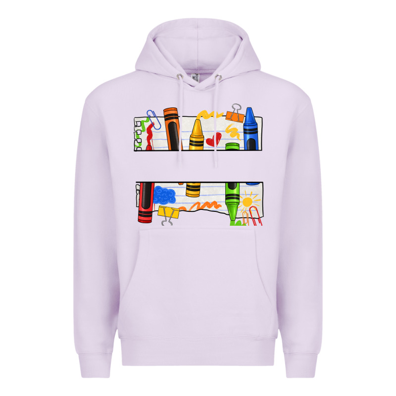 Custom Teacher Name Crayon Premium Hoodie by texasbilliewilder | Teevron