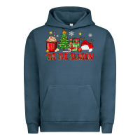 Pigment Midnight Navy 'tis the season christmas Urban Hoodie - Zillion Design Studio