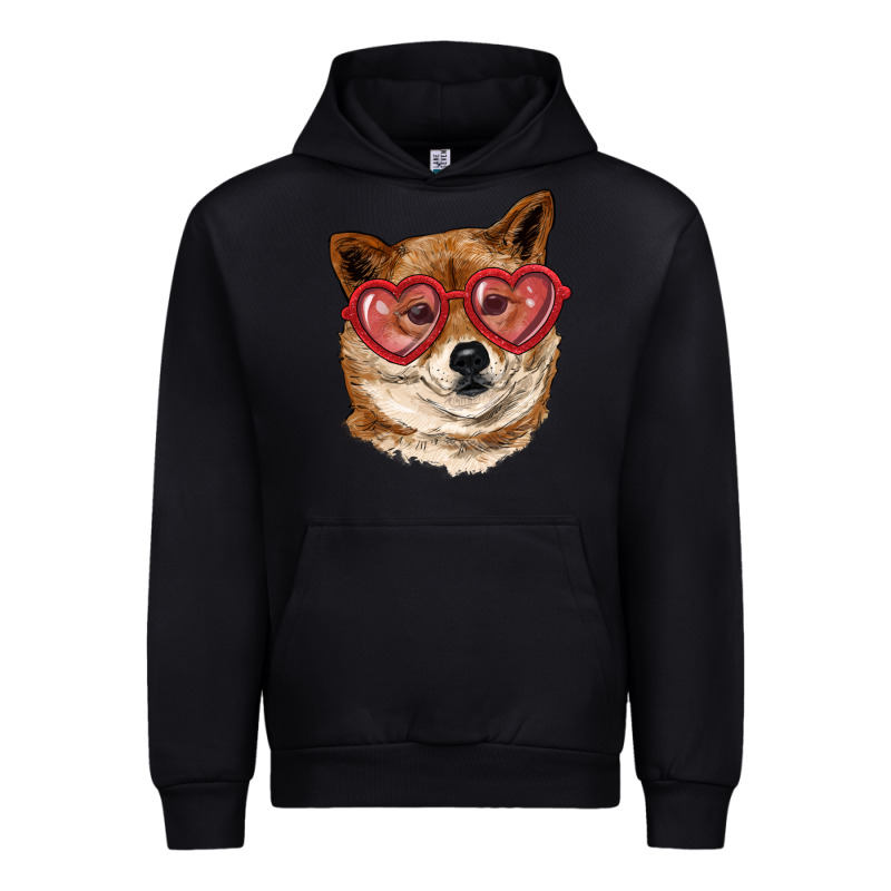 Shiba Inu With Love Glasses Urban Hoodie by RanaPortraitStore | Teevron