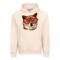 Sandshell shiba inu with love glasses Urban Hoodie - RanaPortraitStore