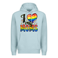 Blue Mist i love my moms Premium Hoodie - Zillion Design Studio