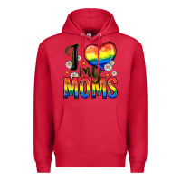 Cardinal i love my moms Premium Hoodie - Zillion Design Studio