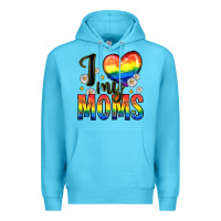Ocean Blue i love my moms Premium Hoodie - Zillion Design Studio