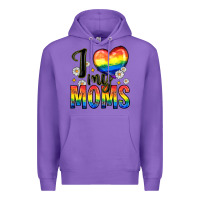Purple i love my moms Premium Hoodie - Zillion Design Studio