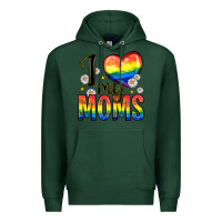 Sports Green i love my moms Premium Hoodie - Zillion Design Studio