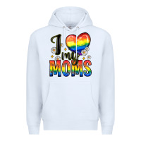 White i love my moms Premium Hoodie - Zillion Design Studio