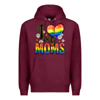 Burgundy i love my moms Premium Hoodie - Zillion Design Studio
