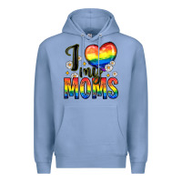 Colony Blue i love my moms Premium Hoodie - Zillion Design Studio