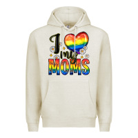 Oatmeal Heather i love my moms Premium Hoodie - Zillion Design Studio