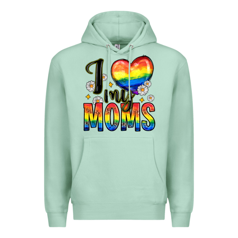 I Love My Moms Premium Hoodie by Zillion Design Studio | Teevron