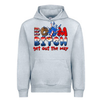 Heather Grey boom bitch get out the way Urban Hoodie - texasbilliewilder
