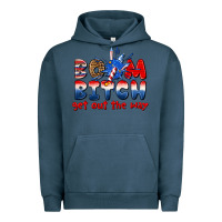 Pigment Midnight Navy boom bitch get out the way Urban Hoodie - texasbilliewilder
