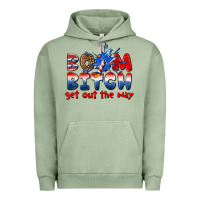 Pigment Oil Green boom bitch get out the way Urban Hoodie - texasbilliewilder