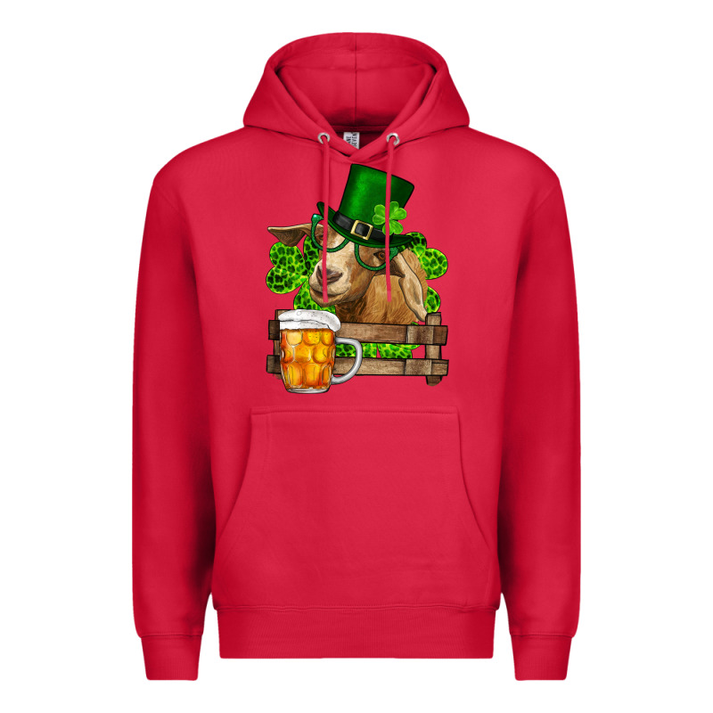 St. Patrick's Day Goat And Beer Premium Hoodie by RanaPortraitStore | Teevron