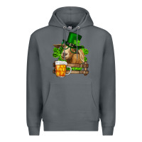 Rock st. patrick's day goat and beer Premium Hoodie - RanaPortraitStore