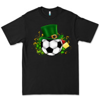 Black Football Ball Premium Tee - CowhideDigitalArt