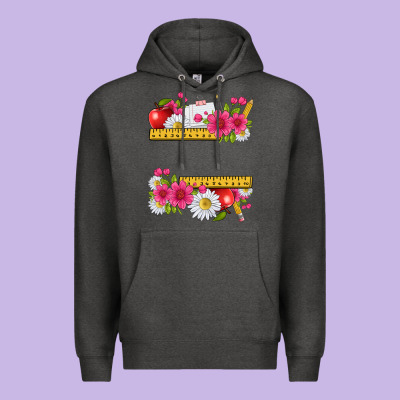 Floral Teacher Premium Hoodie Designed By Texasbilliewilder