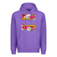 Purple floral teacher Premium Hoodie - texasbilliewilder