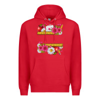 Red floral teacher Premium Hoodie - texasbilliewilder