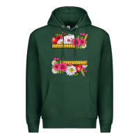 Sports Green floral teacher Premium Hoodie - texasbilliewilder