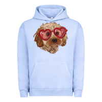 Pigment Grape Ice toy poodle with love glasses Urban Hoodie - RanaPortraitStore